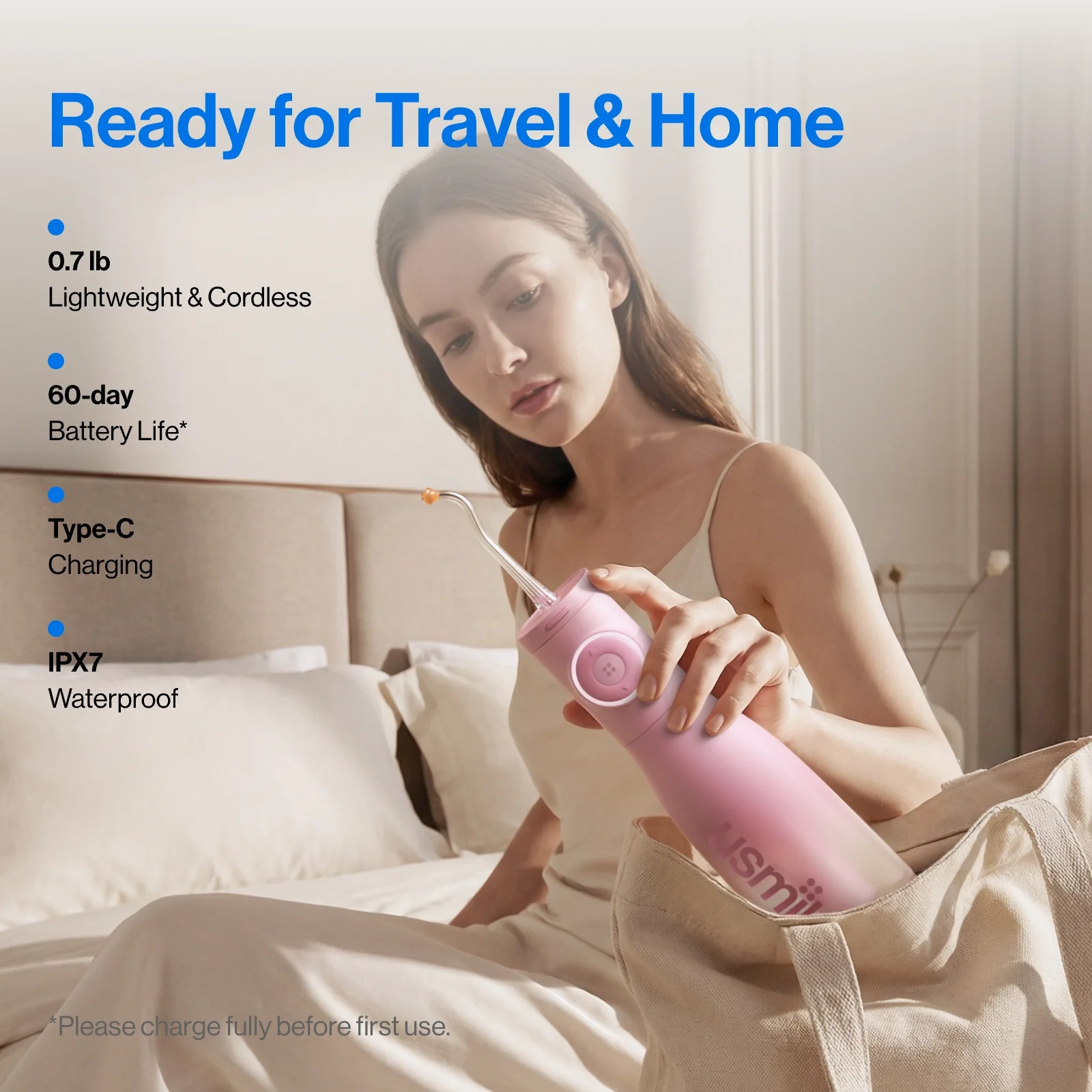 usmile C30 Cordless Water Flosser – Portable Oral Irrigator - Image 10