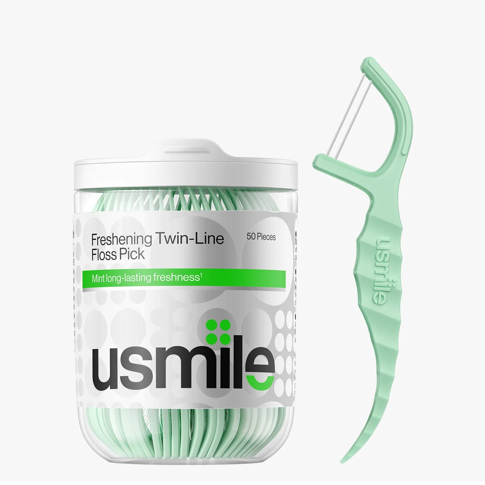 π usmile Dental Floss Picks Twin-Line for Deep Cleaning (100% off)