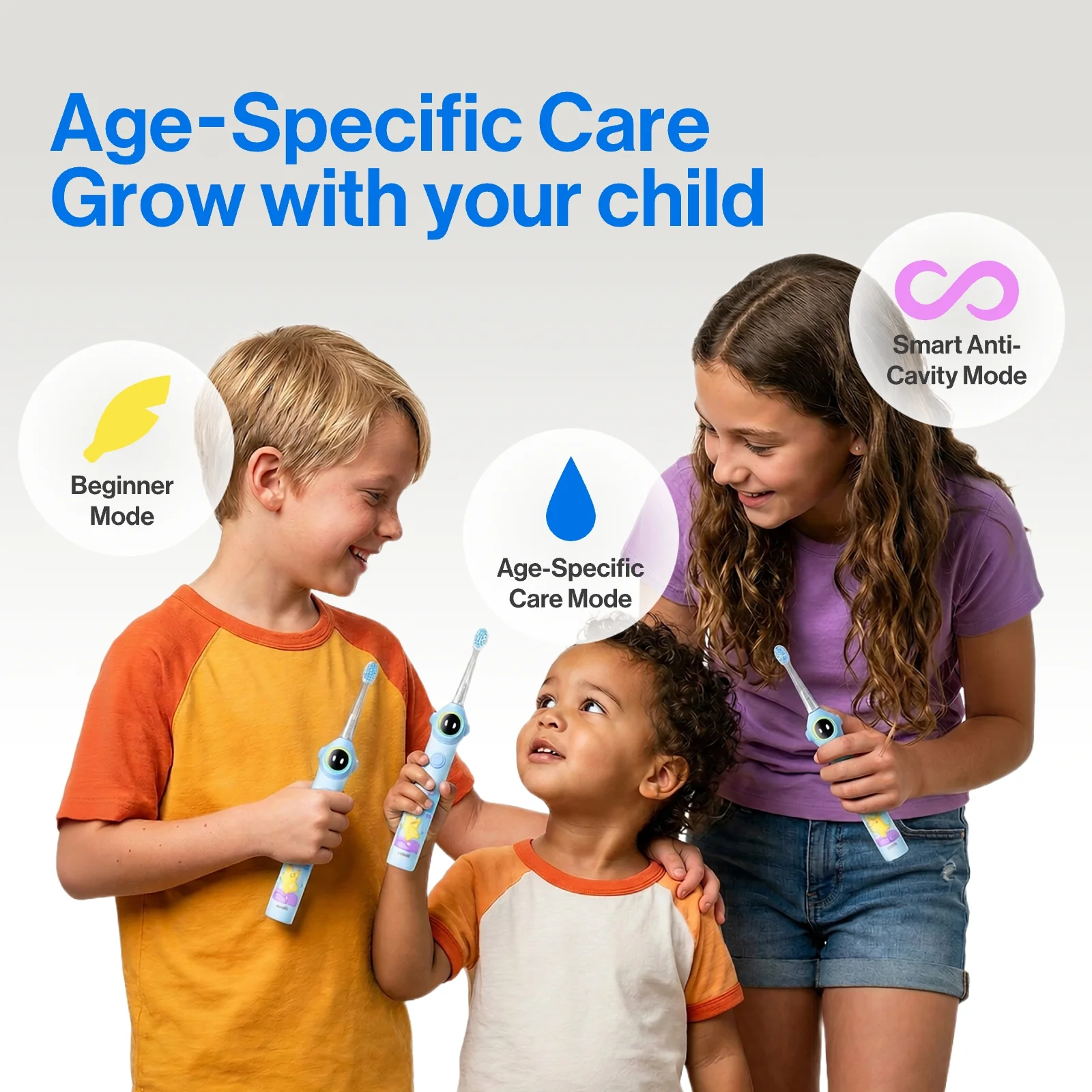 usmile Q30 Kids Electric Toothbrush × Dental Floss Picks Twin-Line for Deep Cleaning × Replacement Brush Head - Image 8