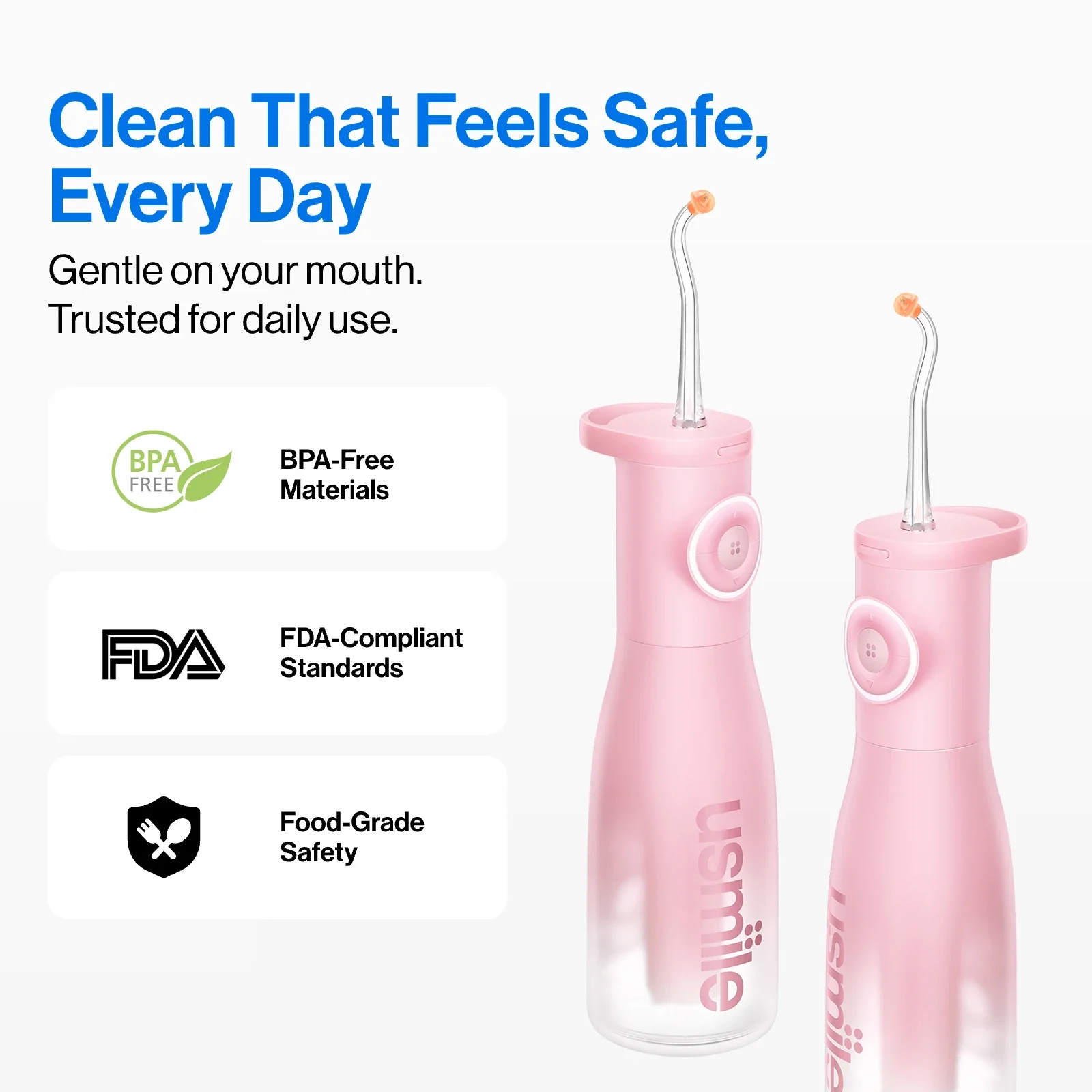 usmile Y20PRO AI Electric Toothbrush & C30 Cordless Water Flosser - Image 8